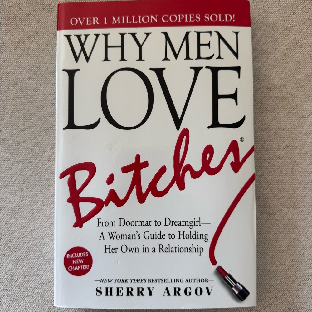 "Why Men Love Bitches" Hardcover Book - White & Red